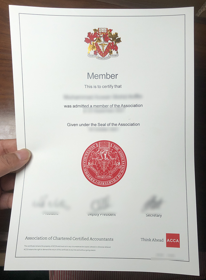 ACCA Certificate