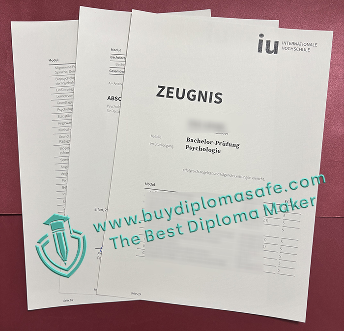 IU Internationale Hochschule Zeugnis