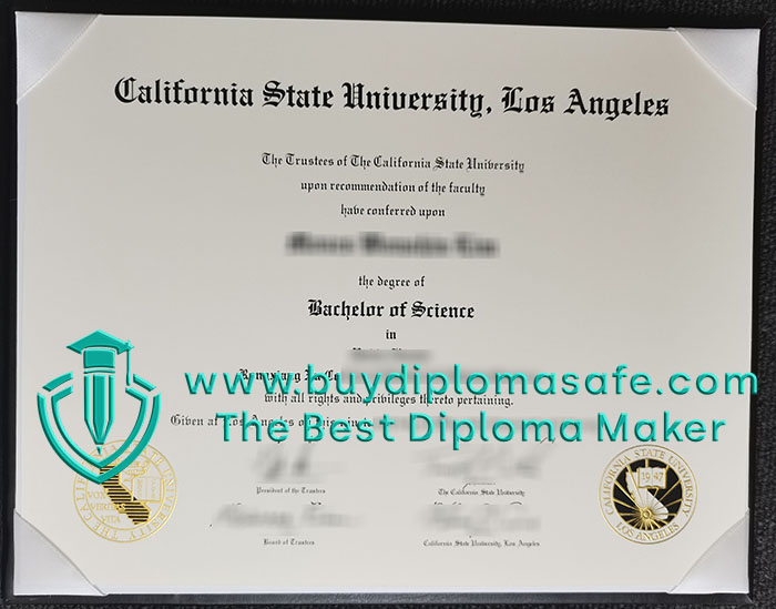 CSULA diploma, California State University, Los Angeles degree