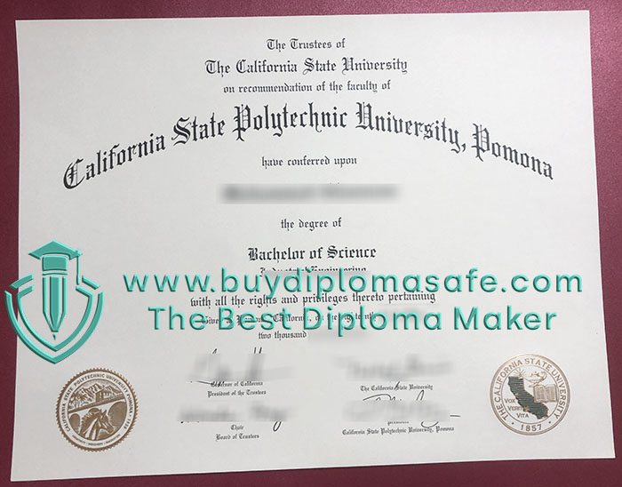 Cal Poly Pomona diploma certificate