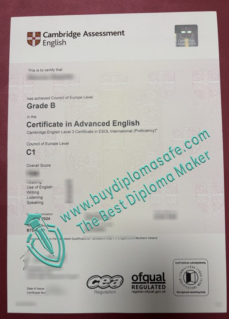 Cambridge CAE certificate, C1 Advanced Ceertificate