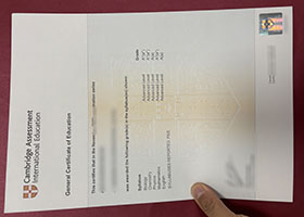 Cambridge GCE certificate sample