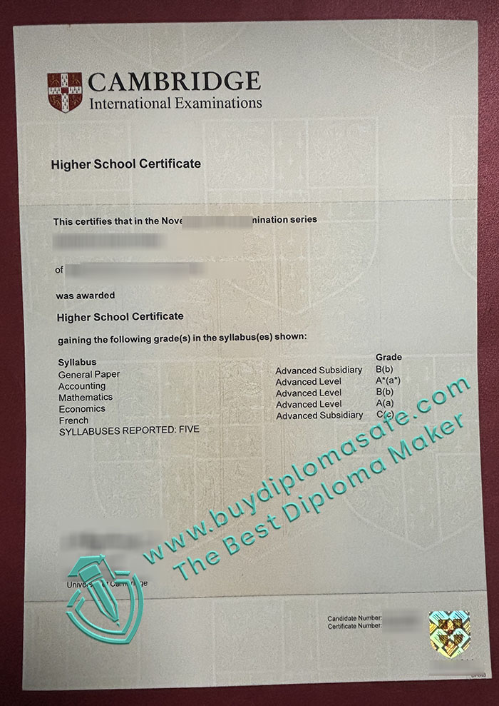 Cambridge Higher School Certificate