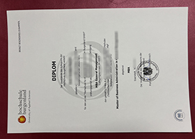 Hochschule Burgenland degree certificate