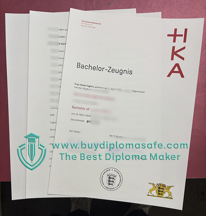 Hochschule Karlsruhe Zeugnis, HKA transcript
