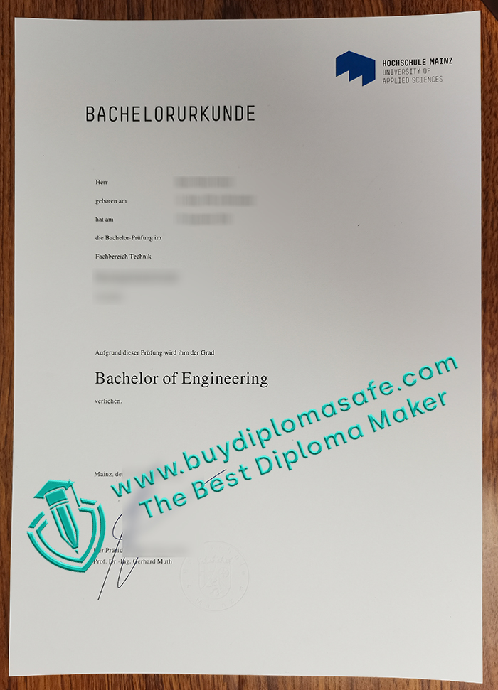 Hochschule Mainz Urkunde