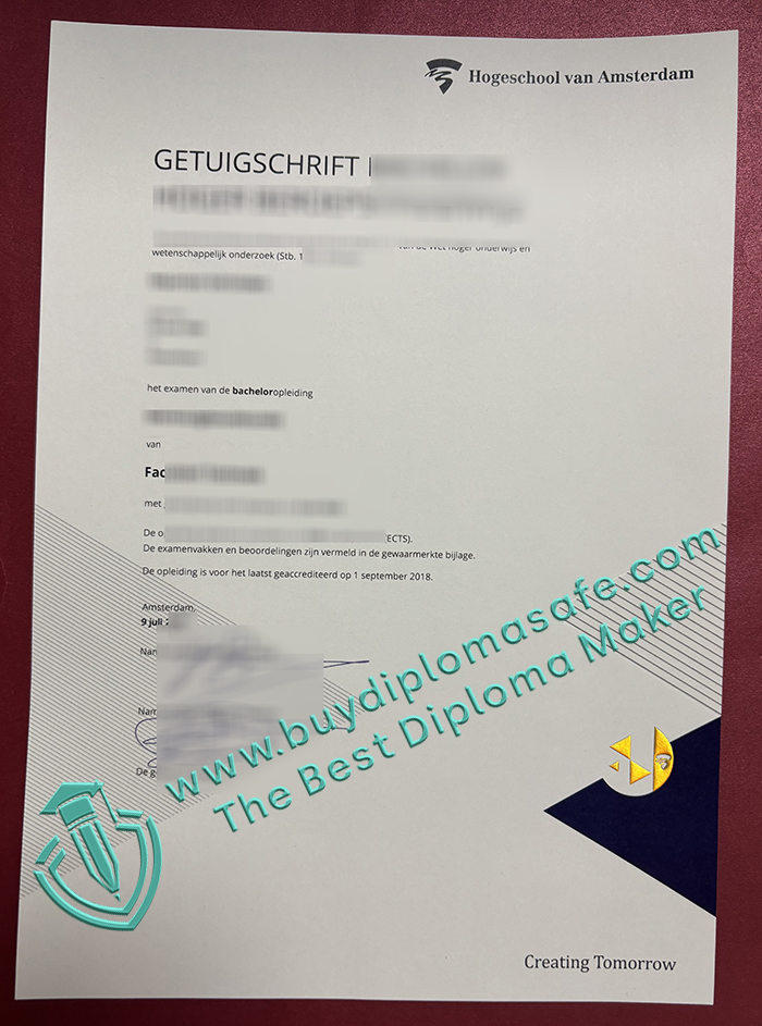 Hogeschool van Amsterdam Diploma