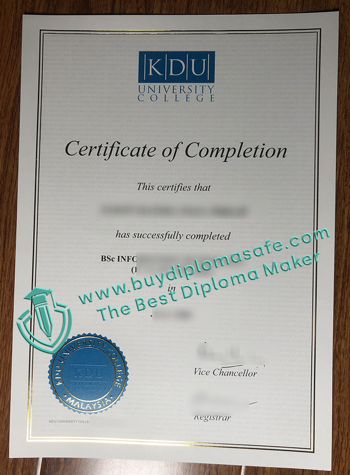 KDU University College diploma KDU University College diploma