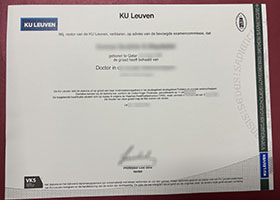 KU Leuven Diploma sample