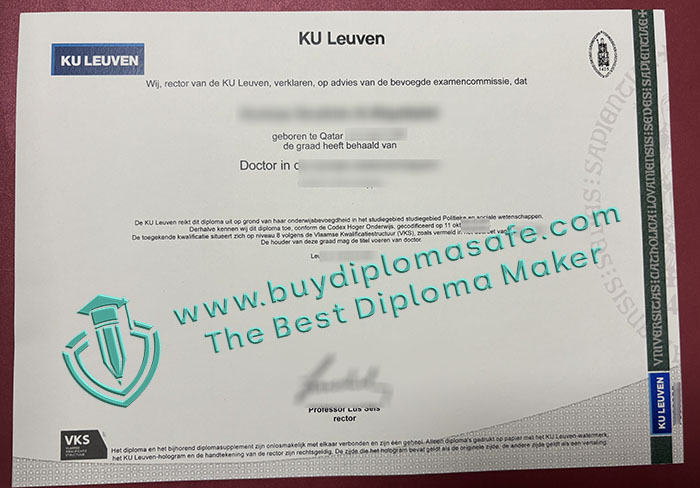 KU Leuven Diploma KU Leuven Diploma