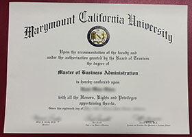 Marymount California University degree sample