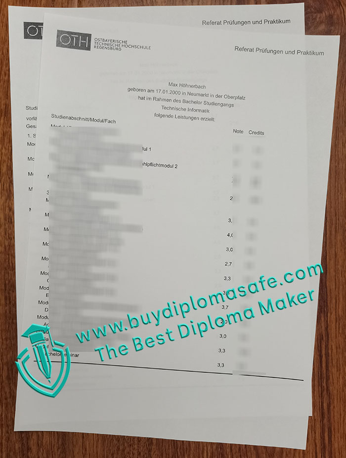 OTH Regensburg transcript OTH Regensburg transcript