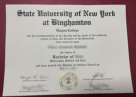 SUNY Binghamton diploma sample