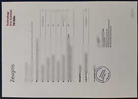 TH Köln Zeugnis sample