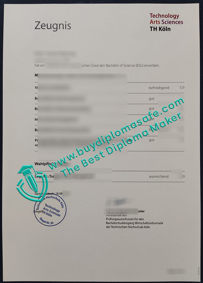 TH Köln Zeugnis