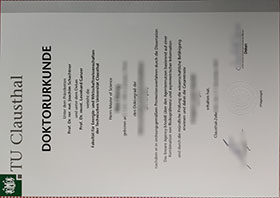 TU Clausthal Urkunde sample