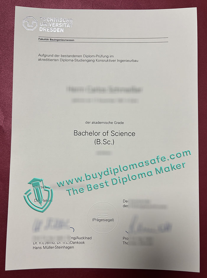 TUD diploma, Order TU Dresden Urkunde TUD diploma, Order TU Dresden Urkunde