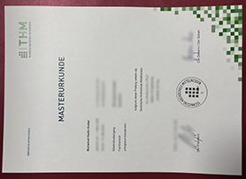 Technische Hochschule Mittelhessen Urkunde sample