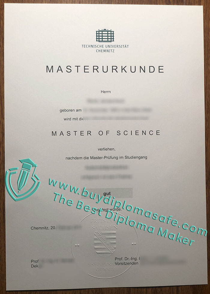 Technische Universität Chemnitz Urkunde sample
