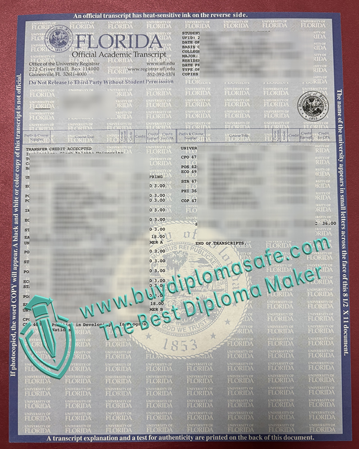 UF transcript UF transcript