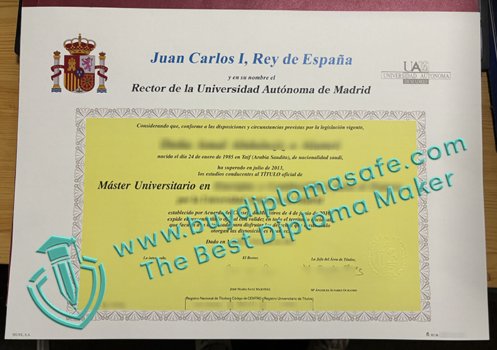 Diplôme de l'Université autonome de Madrid