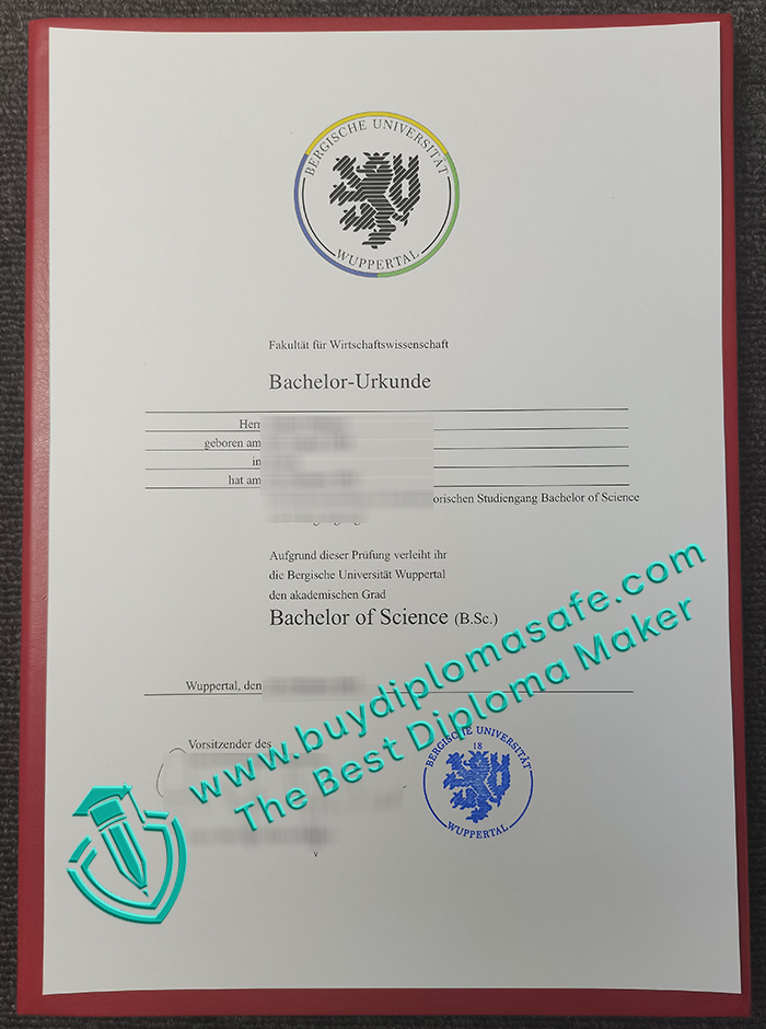 Universität Wuppertal Urkunde Universität Wuppertal Urkunde
