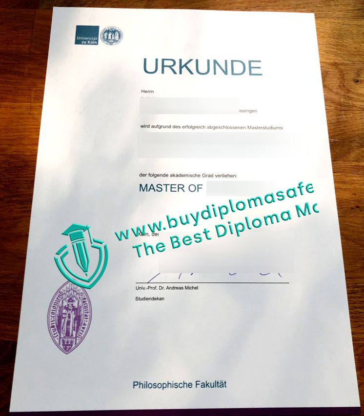 Universität zu Köln Urkunde Universität zu Köln Urkunde