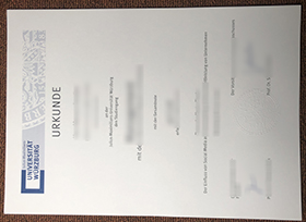 University of Würzburg Urkunde sample