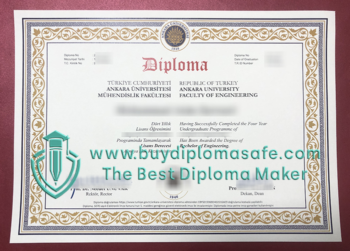 Ankara University diploma