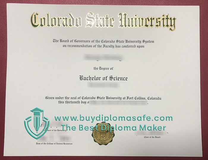 Colorado State University diploma