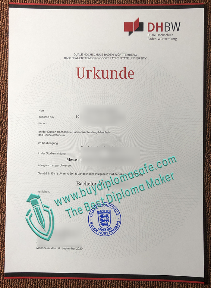 DHBW Urkunde