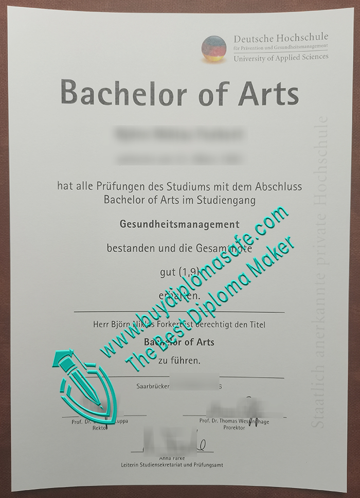 Deutsche Hochschule für angewandte Wissenschaften Diploma