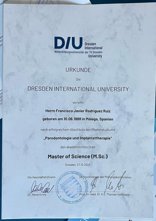Dresden International University Urkunde
