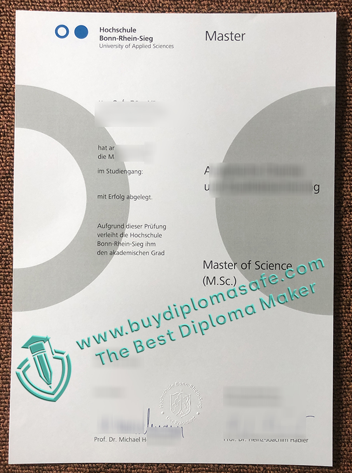 Hochschule Bonn-Rhein-Sieg Urkunde Hochschule Bonn-Rhein-Sieg Urkunde