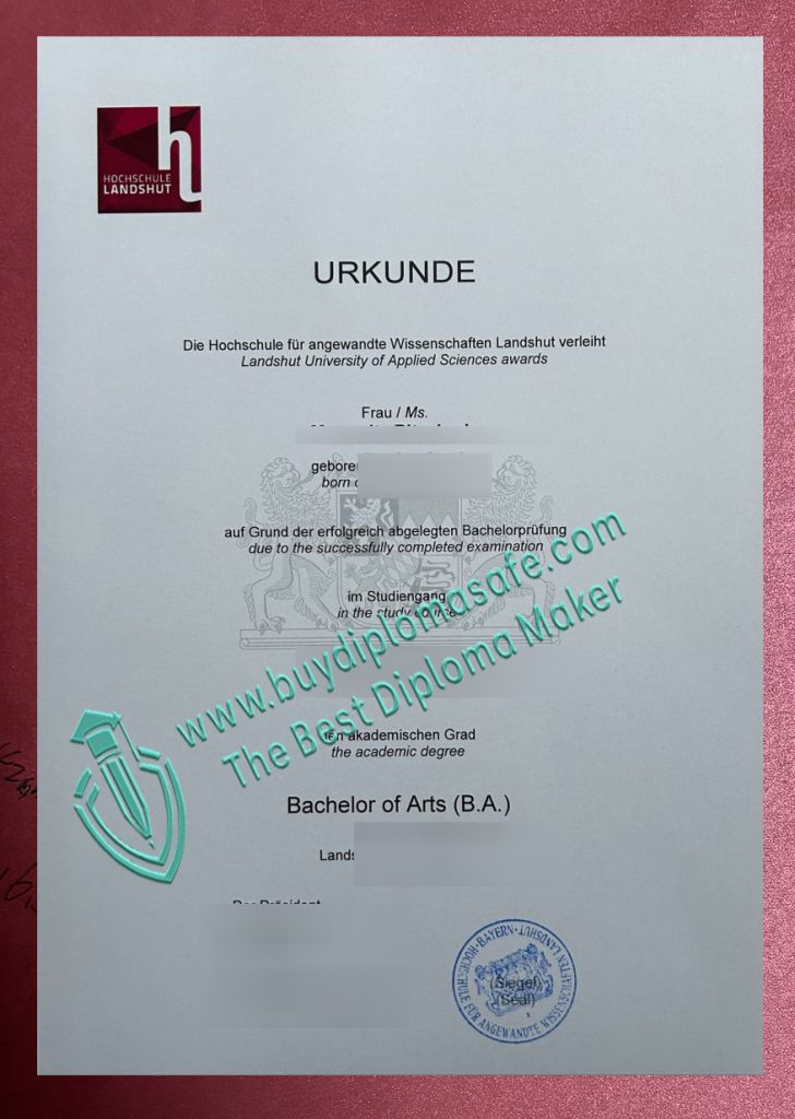 Hochschule für angewandte Wissenschaften Landshut Urkunde