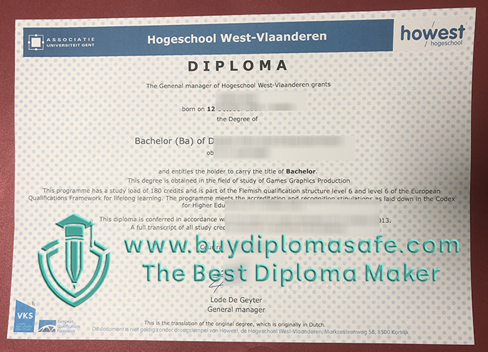 Hogeschool West-Vlaanderen diploma
