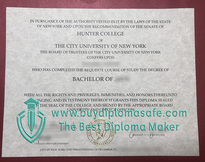 Hunter College diploma