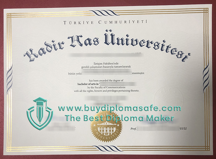 Kadir Has Üniversitesi diploma