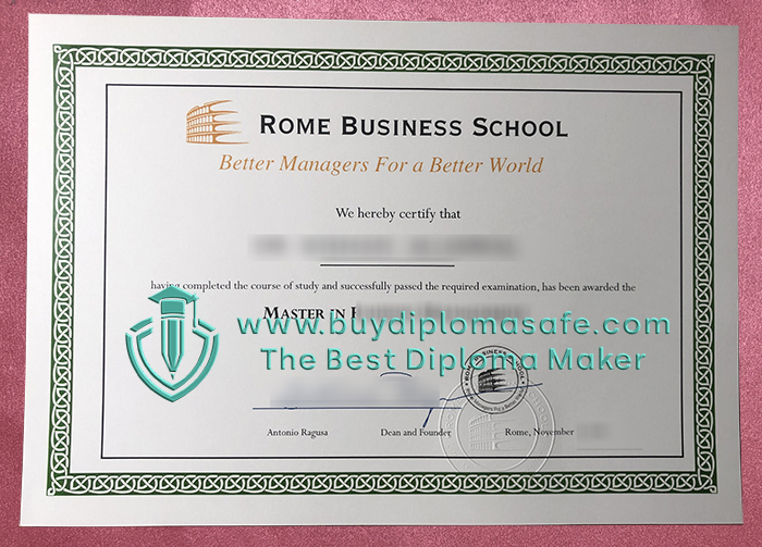 Rome Business School degree Rome Business School degree