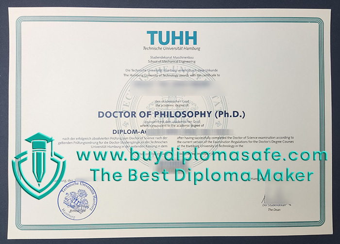 TUHH Urkunde, Technische Universität Hamburg Urkunde TUHH Urkunde, Technische Universität Hamburg Urkunde