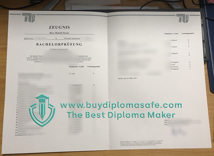 Technische Universität Berlin Zeugnis Technische Universität Berlin Zeugnis