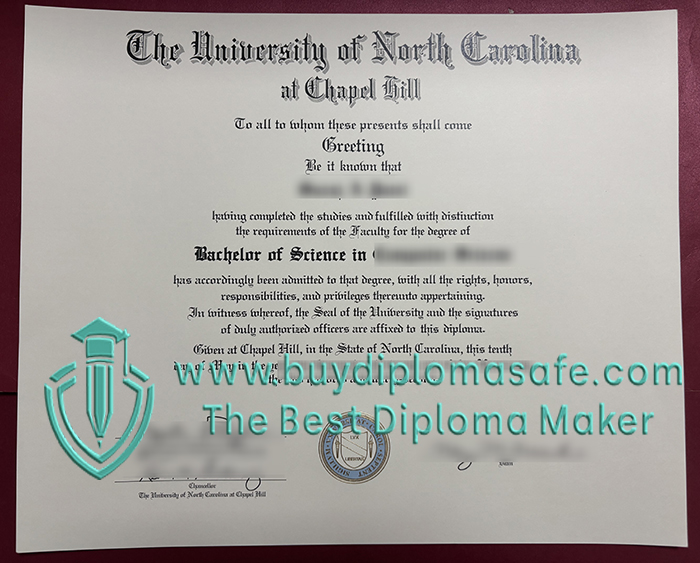 UNC Chapel Hill diploma