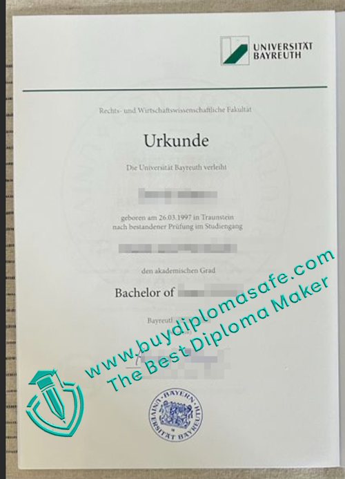 Universität Bayreuth Urkunde Universität Bayreuth Urkunde