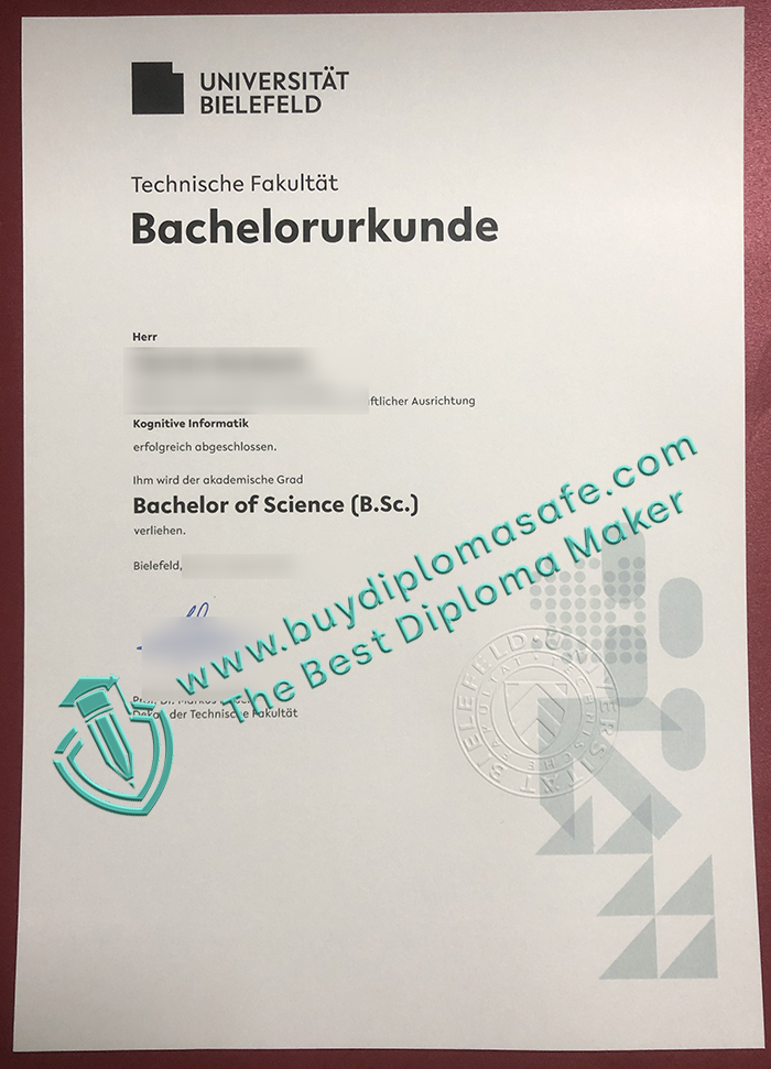 Universität Bielefeld Urkunde