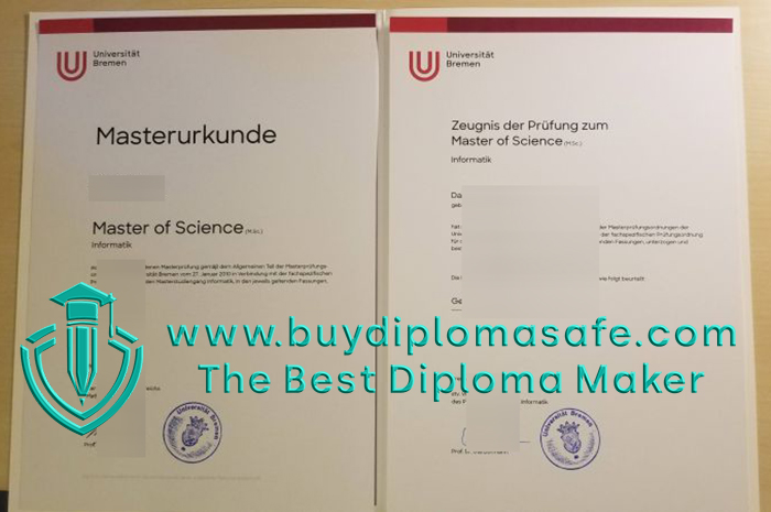 Universität Bremen Urkunde and Zeugnis