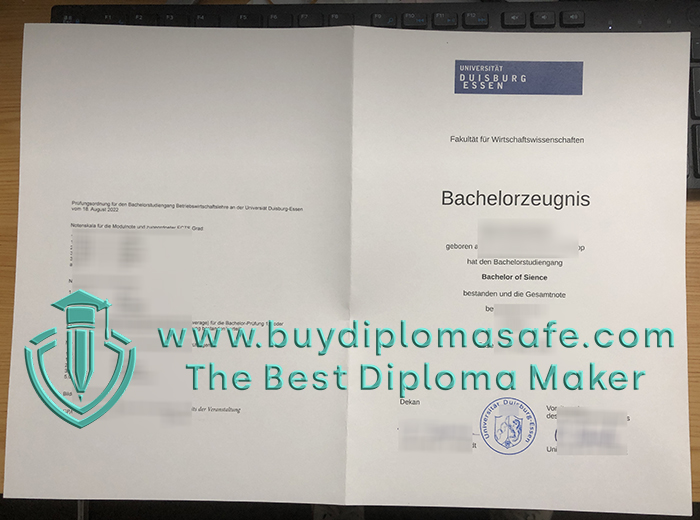 Universität Duisburg-Essen Zeugnis Universität Duisburg-Essen Zeugnis