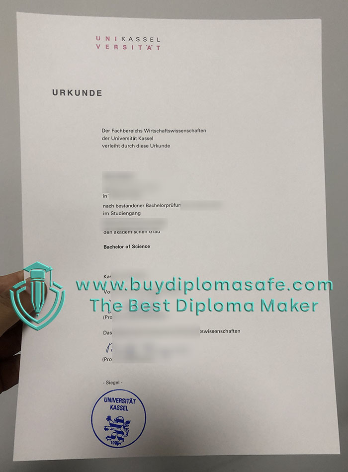 Universität Kassel Urkunde