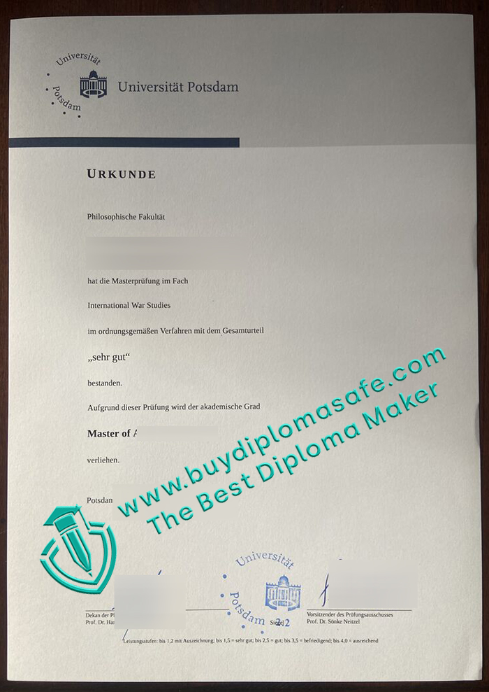 Universität Potsdam Urkunde