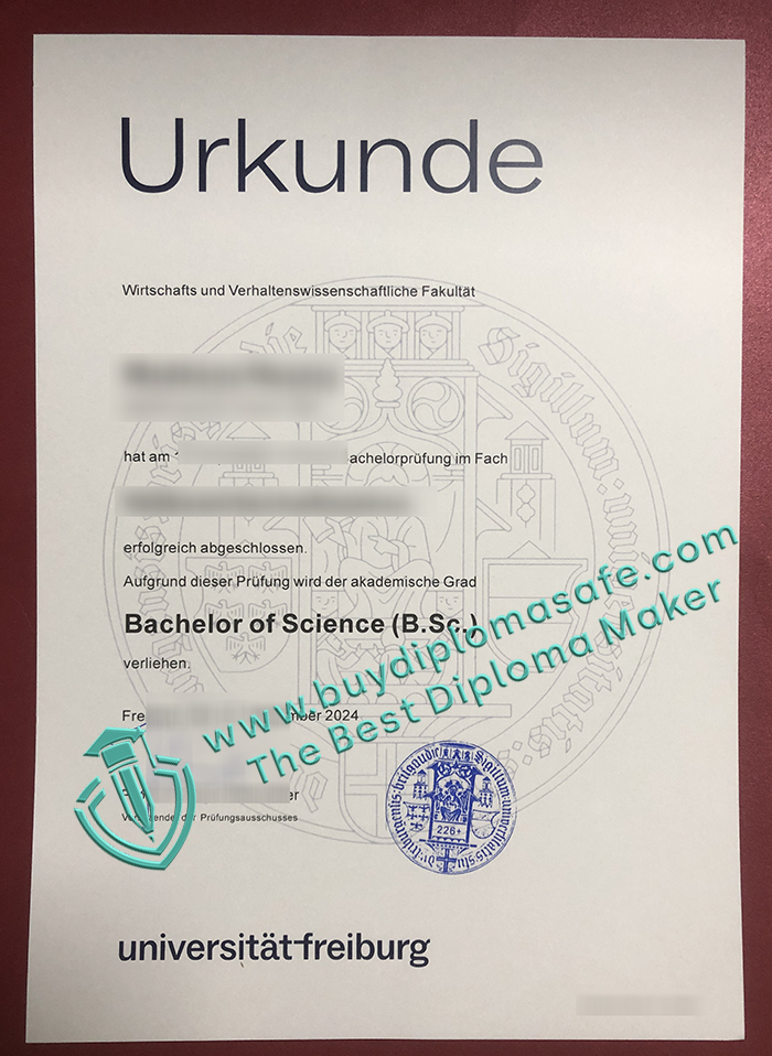 University of Freiburg Urkunde