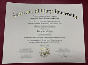 American Military University diploma sample